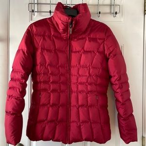Calvin Klein Ladies Petite Red Puffer Coat